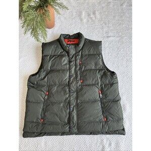 ORVIS Men's Goose Down Vest OD Green Full Zip Puffy Hunting Drab Sz XL